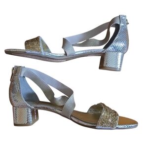 Adrianna Papell Teagan Beaded Evening Sandals In Gold Size 8